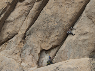 Cochise Stronghold, Rockfellow, Shake and Bake, off width, rock climbing